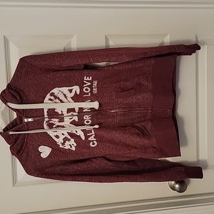 Youth girl's XL embroidered California Love reflex zip up hoodie